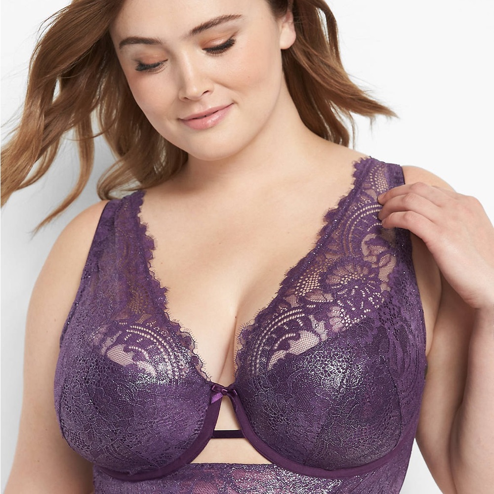 Cacique purple, lace  bra